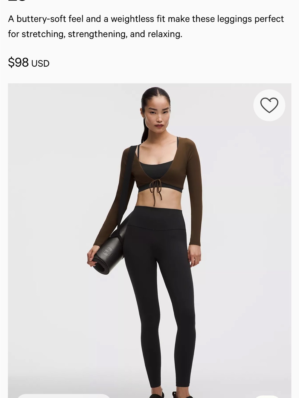 lululemon Align High-Rise Pant Legging in black 28 inch size 8
